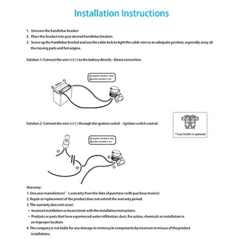 Handlebar Mounted Dual USB 4A (Plastic) - Includes Plastic Handlebar Clamp