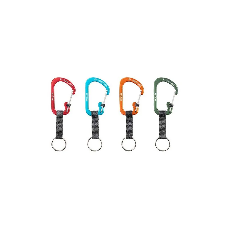 Carabiner Keyring with Slide lock (Alu) - Red