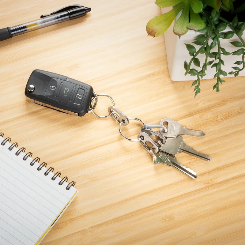 G-BINERS DUAL CHAMBER - SLIDELOCKKEYRING MICROLINK - Stainless Steel