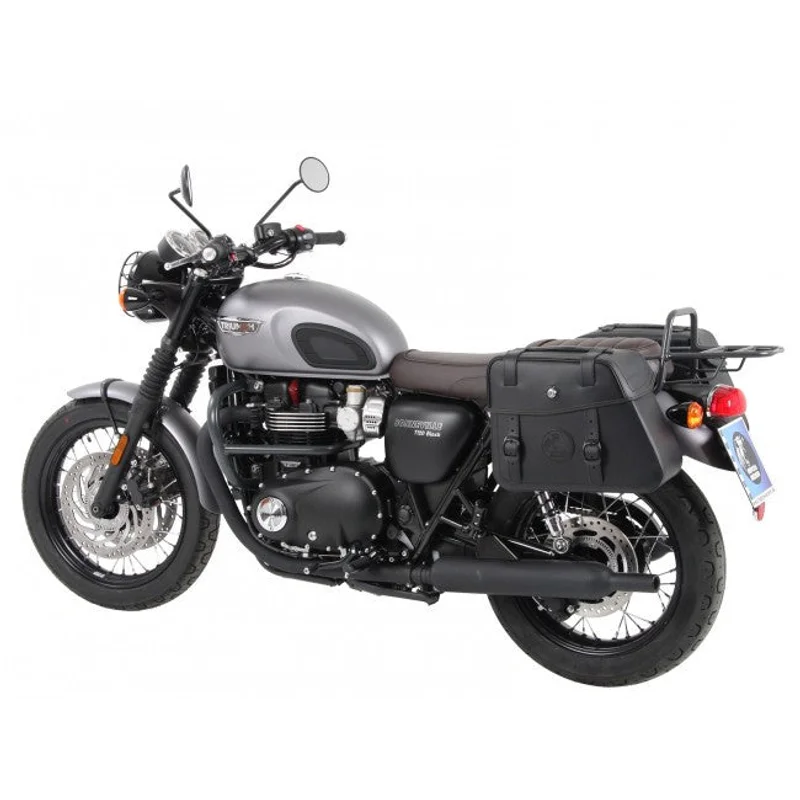 Triumph Bonneville T100 Sidecases Carrier - C-Bow - Chrome