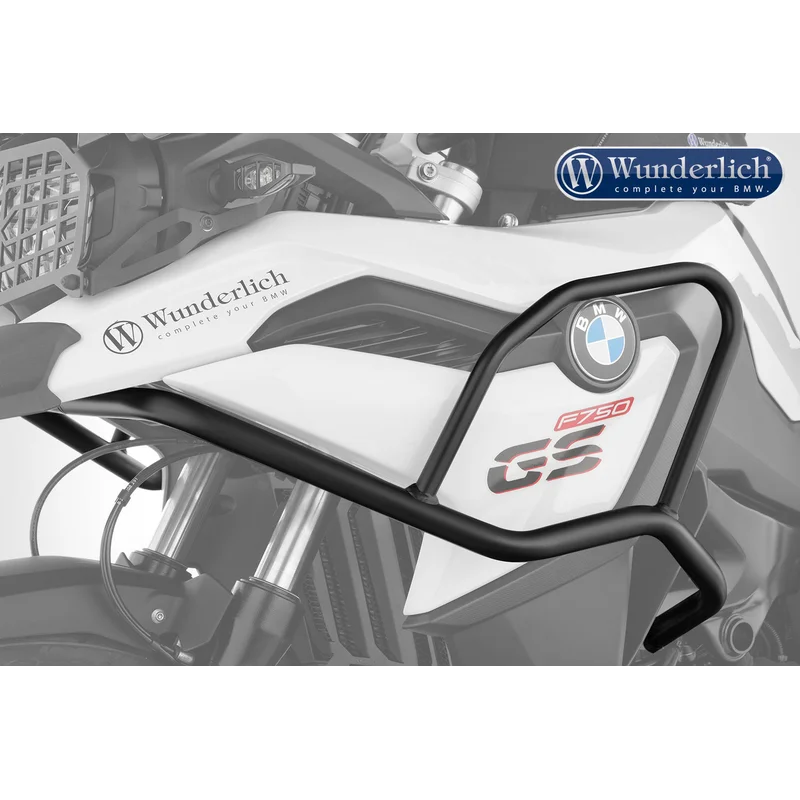 BMW F750GS Protection - "ADVENTURE" Tank Guard (Black) - Stainless Steel