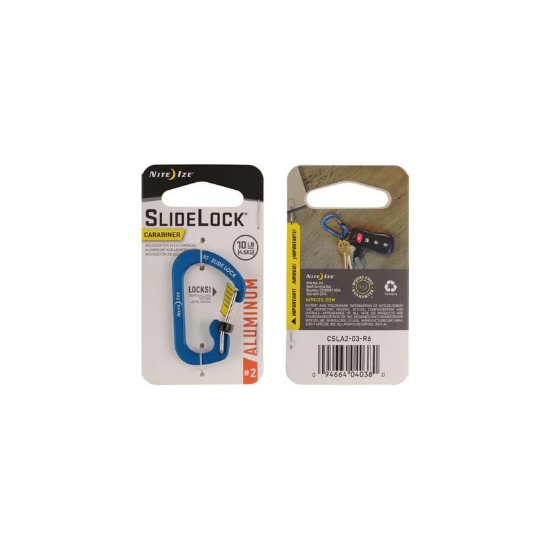 Carabiner with Slidelock (pcs) - Aluminium - Size#3 / Orange / Aluminium
