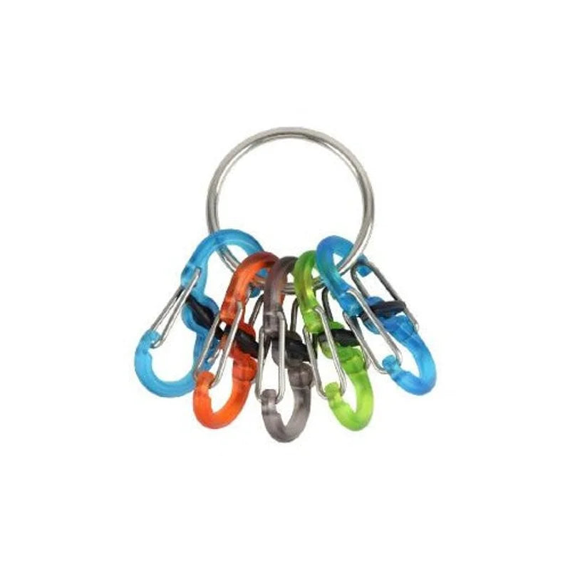 KEYRING LOCKER WITH S-BINER (PLASTIC) - Stainless Steel