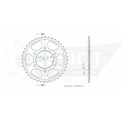 Sprockets Rear (29018 - 40T) - Esjot