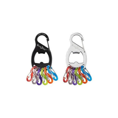 KEYRACK BOTTLE OPENER S-BINERS (PLASTIC) - Silver / Stainless Steel