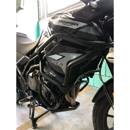 Triumph Tiger 850 & 900 Protection - Guard TANK SOLID - Steel - White