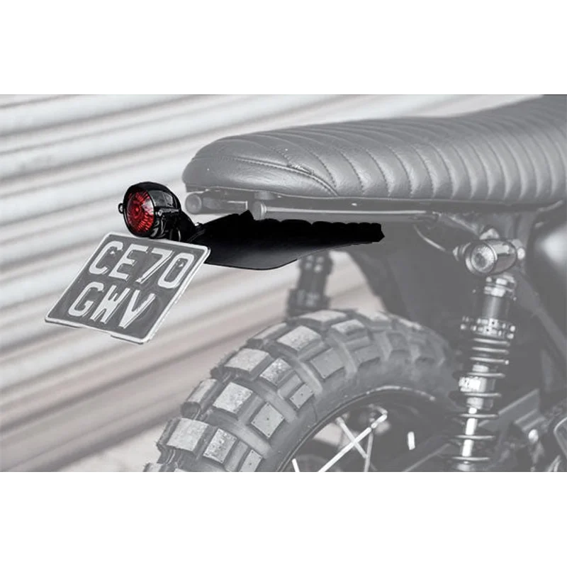 High Tail Customs Mudguard - Predrilled - Black Anodised