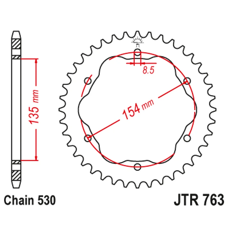 Sprockets Rear (763 - 40T) - JT