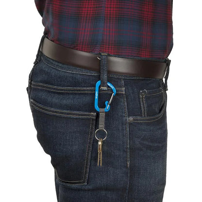 Carabiner Keyring with Slide lock (SS) - Stainless Steel / Black