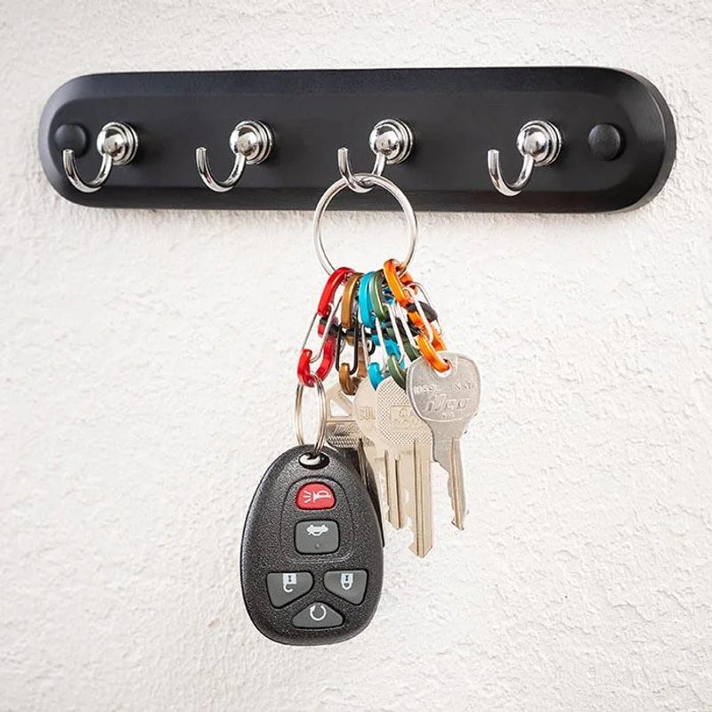 KEYRING LOCKER WITH S-BINER (ALUMINIUM) - Aluminum / Silver