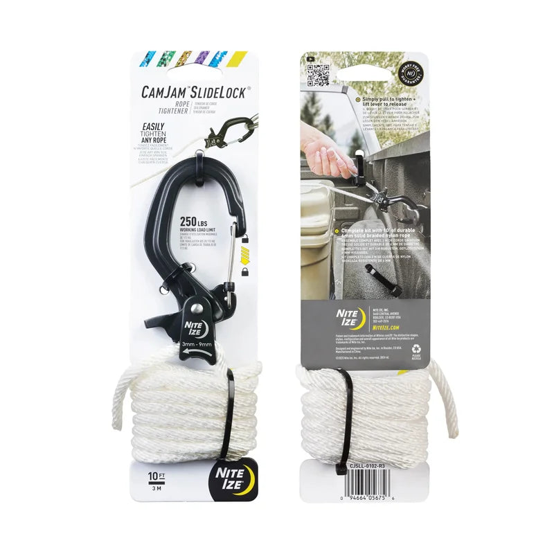 CAMJAM™ SLIDELOCK® ROPE TIGHTENER - Small / 10 Ft. Paracord
