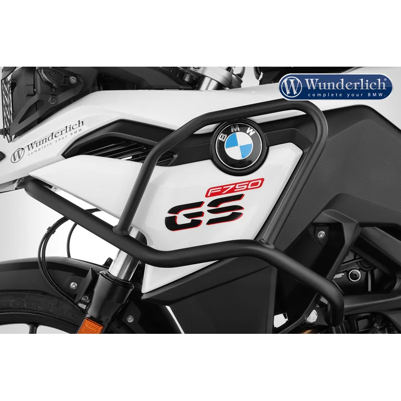 BMW F750GS Protection - "ADVENTURE" Tank Guard (Black) - Stainless Steel
