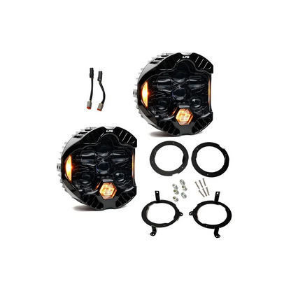 JEEP WRANGLER W/LED HEADLIGHTS -DOT LP6 LED HEADLIGHT - Amber