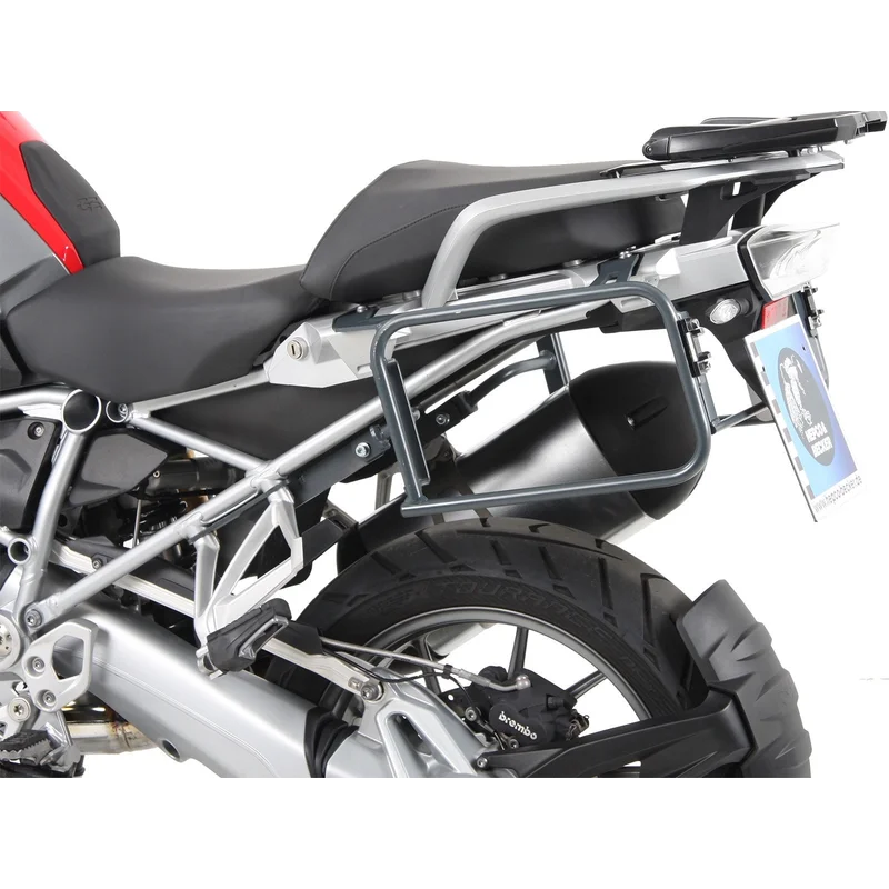 BMW R Series GS Carrier Sidecases - Hepco Becker - Silver / Quick Release (Lock It)