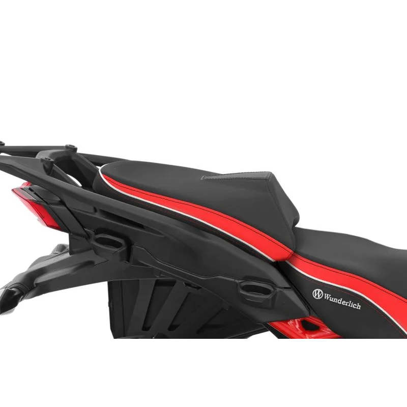 DUCATI Multistrada V4 Ergonomics -"Active Comfort" Passenger Seat - Black-Red