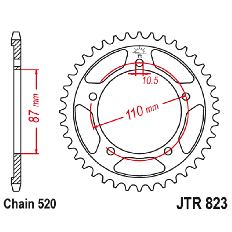 Sprockets Rear (808 - 50T) - JT