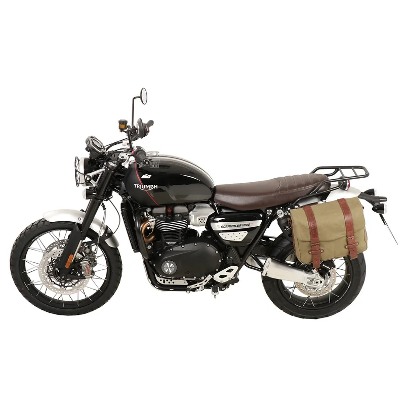 Triumph Scrambler 1200 XE  / XC Carrier - Sidecases 'C-Bow' (Left Side, Black) - 1200 XC
