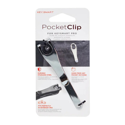 Keysmart Add on - Deep Carry Pocket Clip - Silver