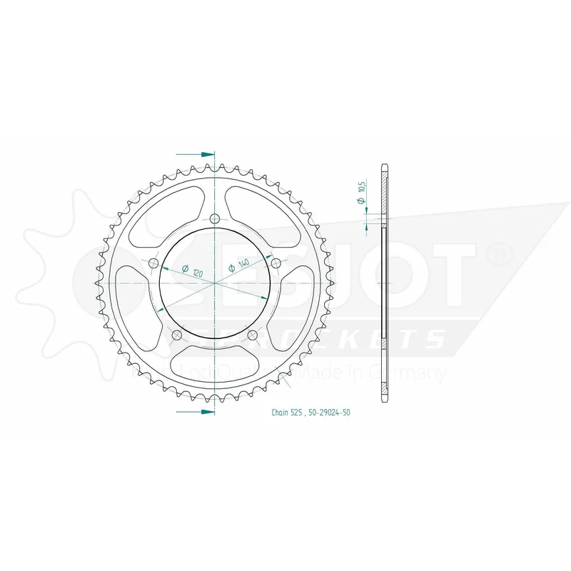 Sprockets Rear (29024 - 50T) - Esjot