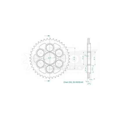 Sprockets Rear (35059 - 40T) - Esjot
