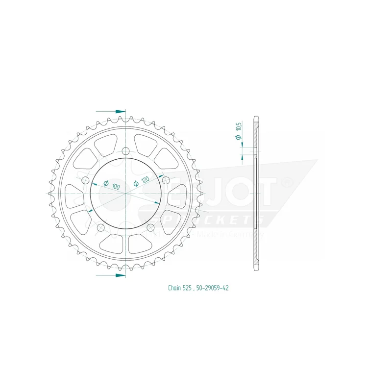 Sprockets Rear (29059 - 42T) - Esjot