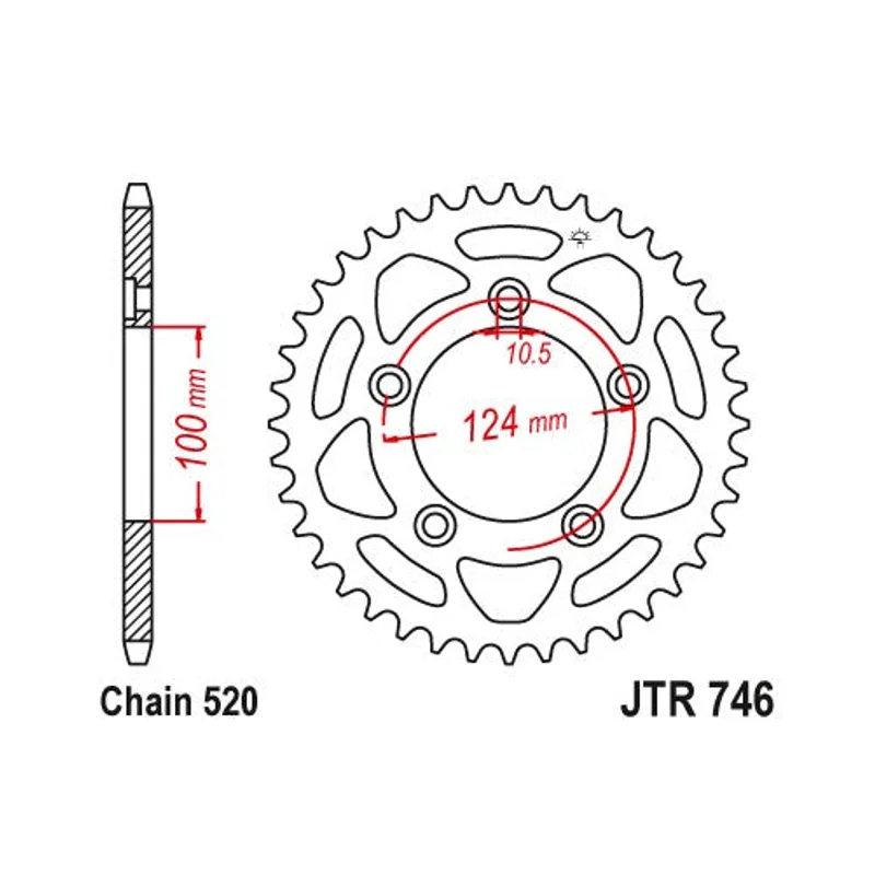 Sprockets Rear (746 - 46T) - JT