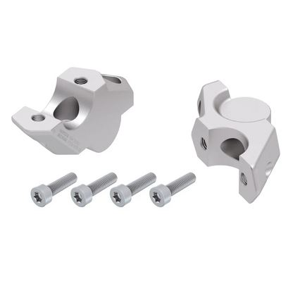 HANDLEBAR RISER - 30mm UP & 25mm BACK (4245-V3025-30-25) - Silver