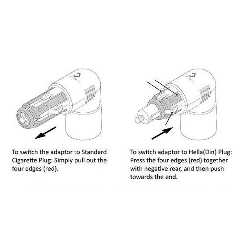 Din (Hella) & Cigarette To USB (Interchangeable) - 3.3A