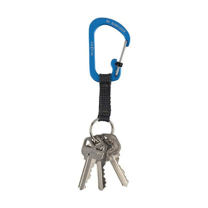 Carabiner Keyring with Slide lock (SS) - Stainless Steel / Black