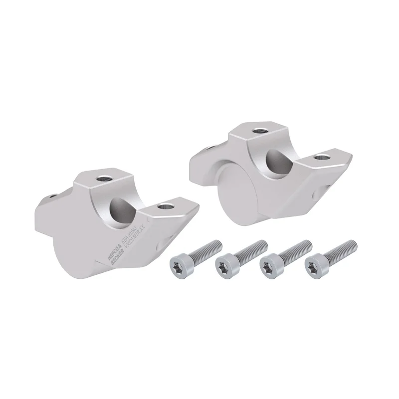 HANDLEBAR RISER - 30mm UP & 25mm BACK (4245-V3025-30-25) - Silver