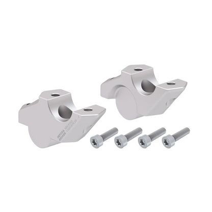 HANDLEBAR RISER - 30mm UP & 25mm BACK (4245-V3025-30-25) - Silver