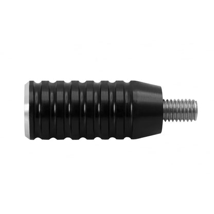 Gear Shifter Lever End Peg - Ribbed - Silver