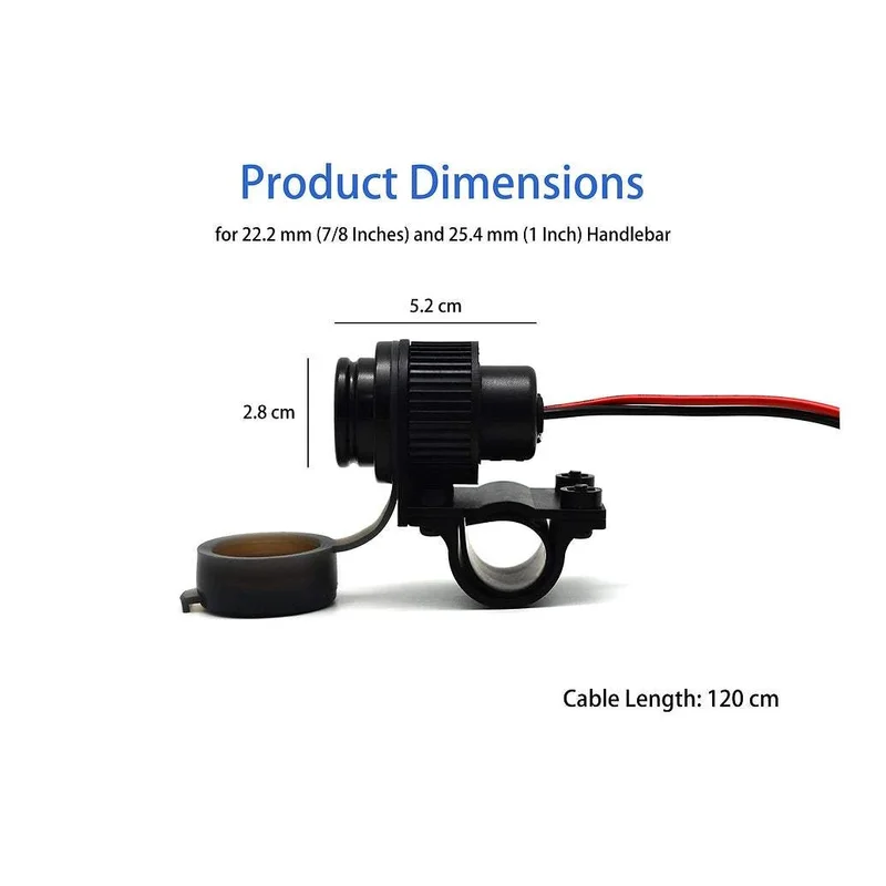 Handlebar Mounted 36W PD USB-C + QC 3.0 (Plastic) - Includes Plastic Handlebar Clamp