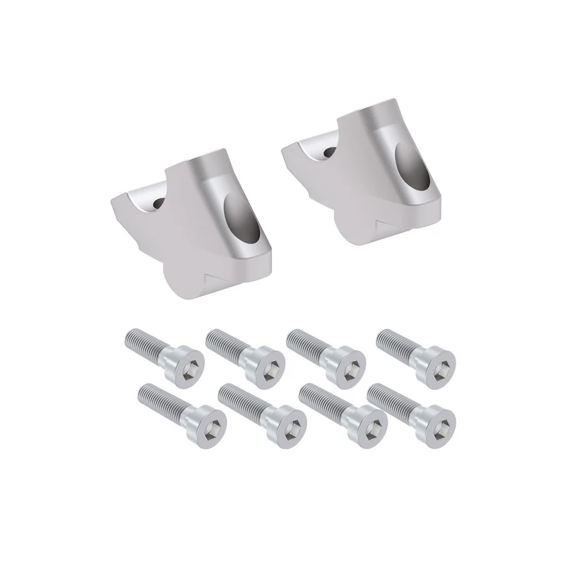 HANDLEBAR RISER - 30mm UP & 21mm BACK (4245-V303M-30-21) - Silver