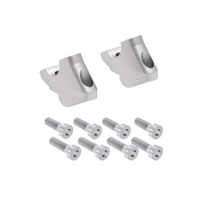 HANDLEBAR RISER - 30mm UP & 21mm BACK (4245-V303M-30-21) - Silver
