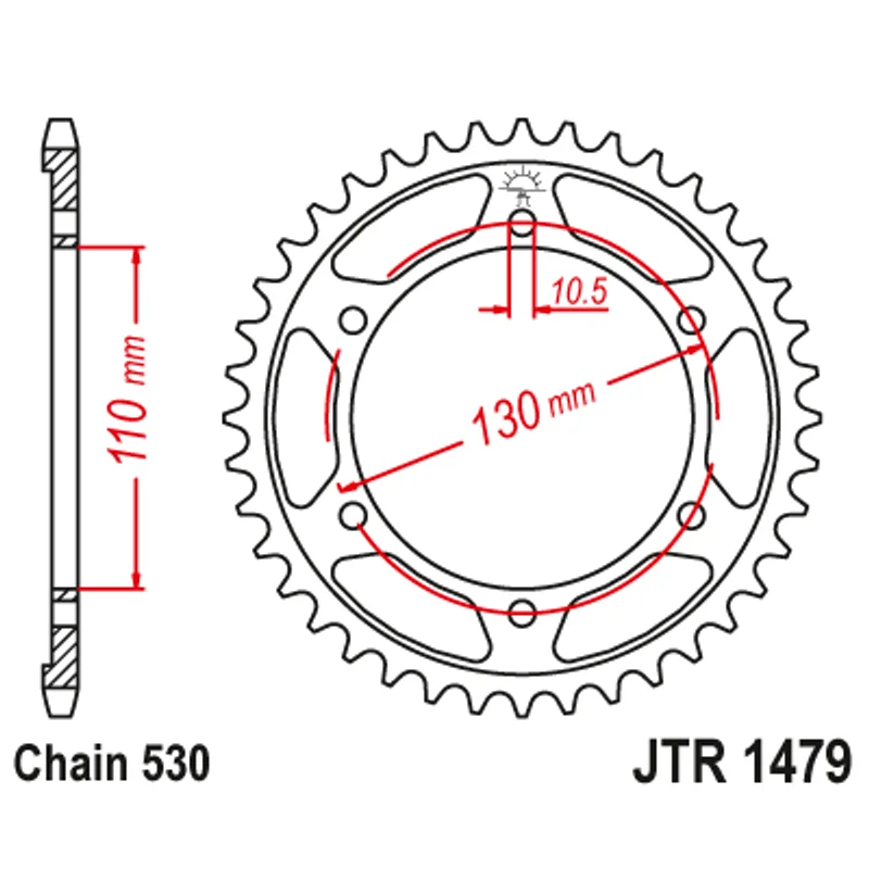 Sprockets Rear (1479 - 47T) - JT