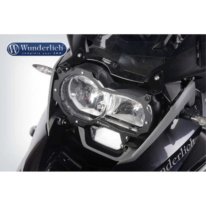 BMW R1200GSA Protection - Headlight Guard Foldable (Lexan Clear) - R1200 GSA 14-18