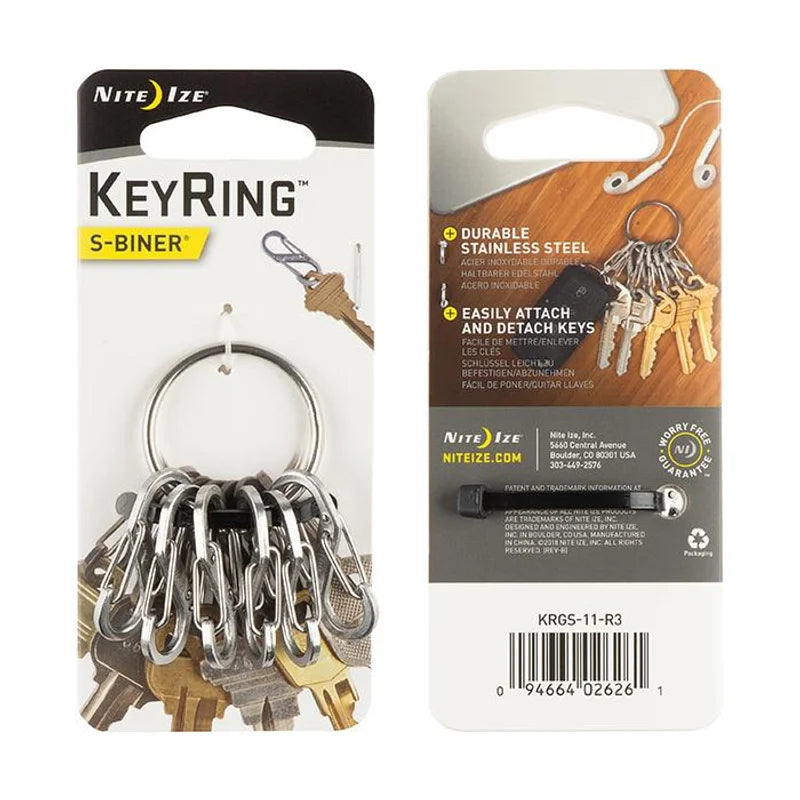 KEYRING BIG LOCKER WITH S-BINERS - Plastic