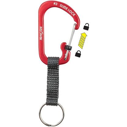Carabiner Keyring with Slide lock (Alu) - Olive