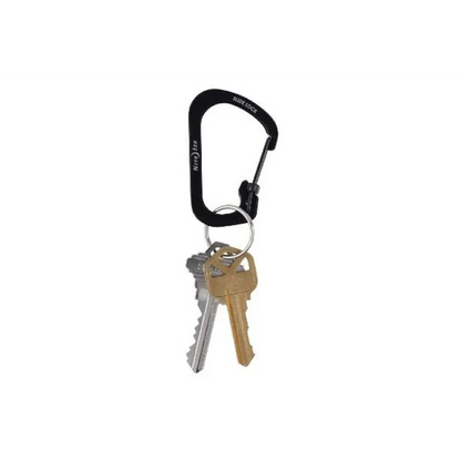 Carabiner with Slidelock (pcs) - Stainless Steel - Size#4 / Black / Stainless Steel