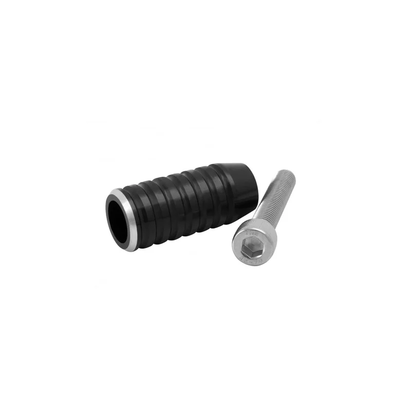 Gear Shifter Lever End Peg - Ribbed - Silver