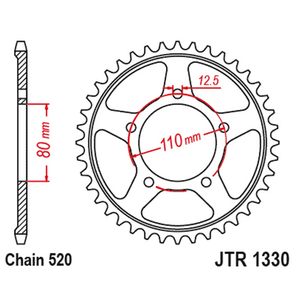 Sprockets Rear (1330- 45T) - JT