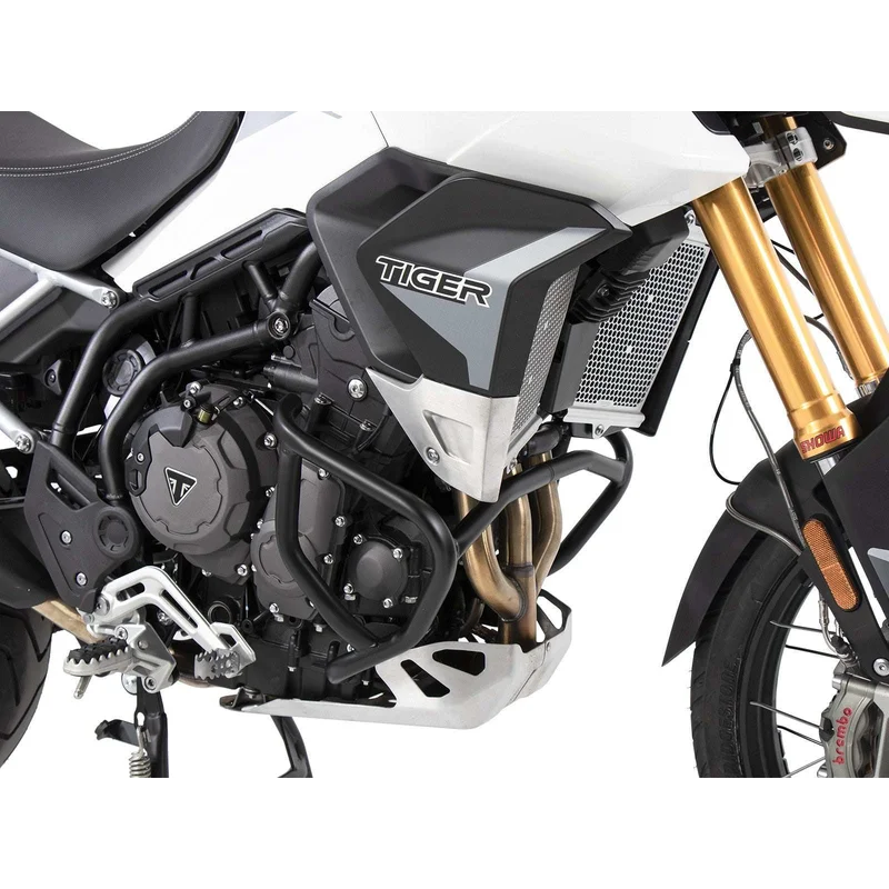 Triumph Tiger 850 & 900 Protection - Guard Engine - White / Steel