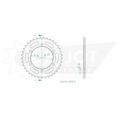Sprockets Rear (29038 - 50T) - Esjot