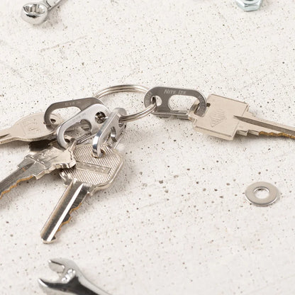 G-BINERS DUAL CHAMBER - SLIDELOCKKEYRING MICROLINK - Stainless Steel