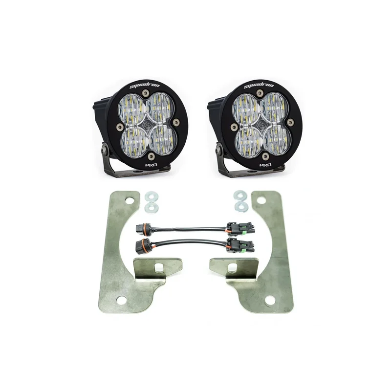 Jeep Wrangler Light Kit -Squadron-R Pro Pods - OE Metal Bumper (Not plastic) / Wide Cornering / Clear
