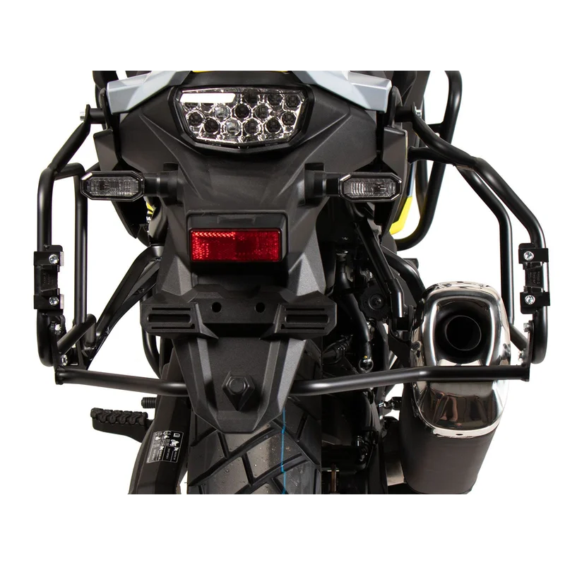 Suzuki V-Strom 800 DE Sidecase Carrier - Cutout Series with Xplorer - Silver