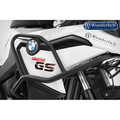 BMW F750GS Protection - "ADVENTURE" Tank Guard (Black) - Stainless Steel
