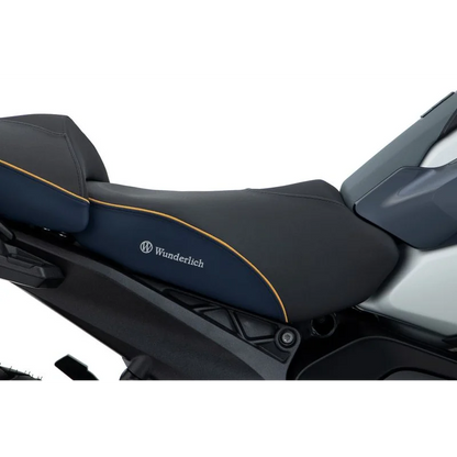 BMW R 1300 GS Ergonomics - Wunderlich "Active Comfort" (Heating) Seat - Imperial Blue-Gold / Passenger / Standard