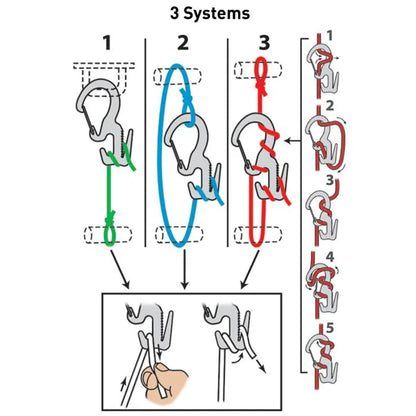 CARABINER ROPE TIGHTENER - FIGURE 9 (SM) - 1N (no rope) / Aluminum
